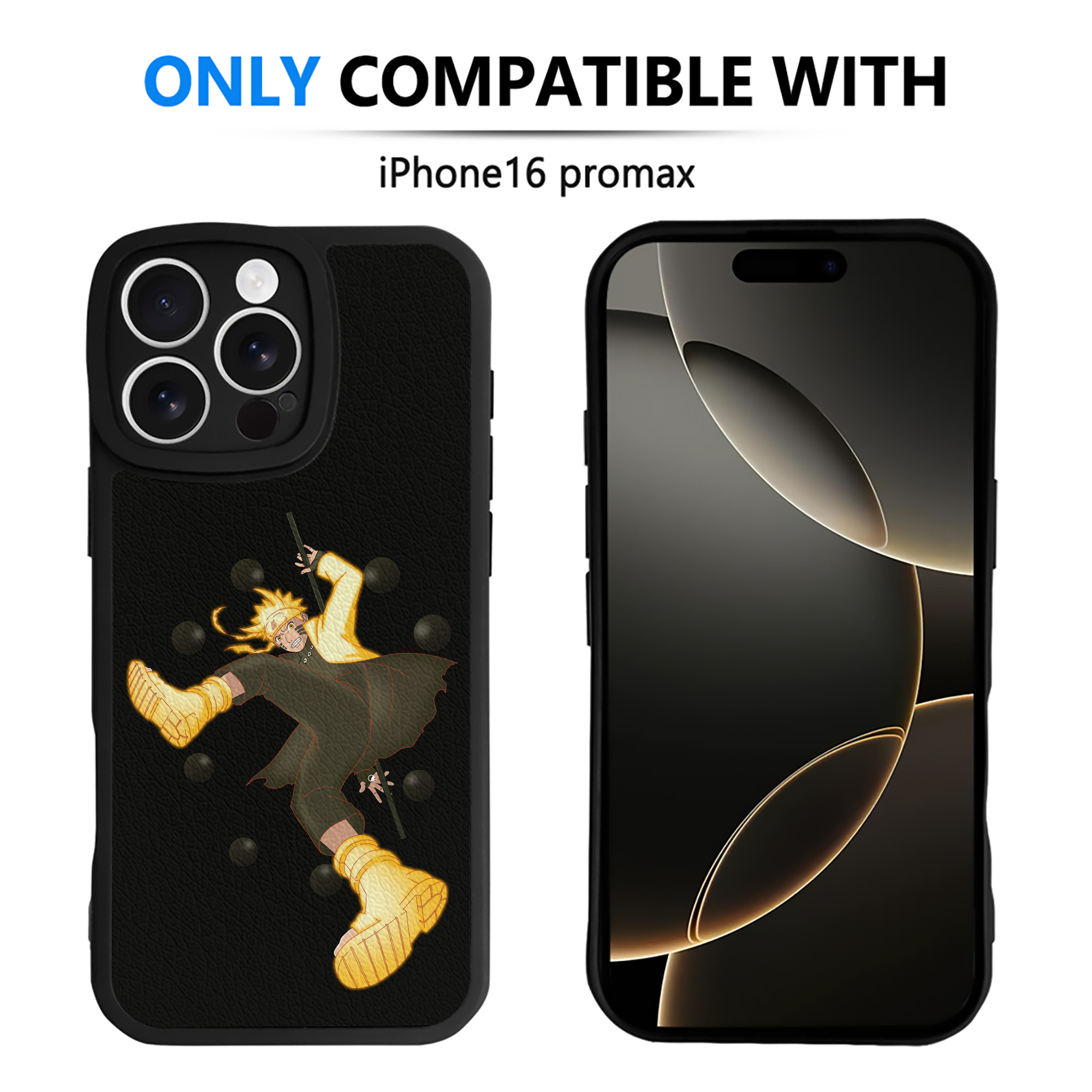 （画像用） NARUTO -ナルト- うずまき ナルト Uzumaki Naruto 【iPhone 16シリーズ対応】シリコンスマホケース（レザー調） 材質：シリコン